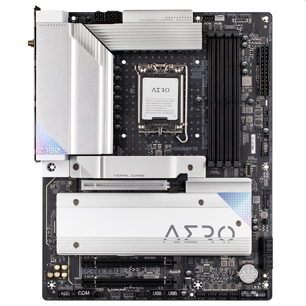 Alaplap Z790 LGA1700 4xDDR5 Gigabyte Z790 Aero G ATX fotó, illusztráció : Z790-AERO-G