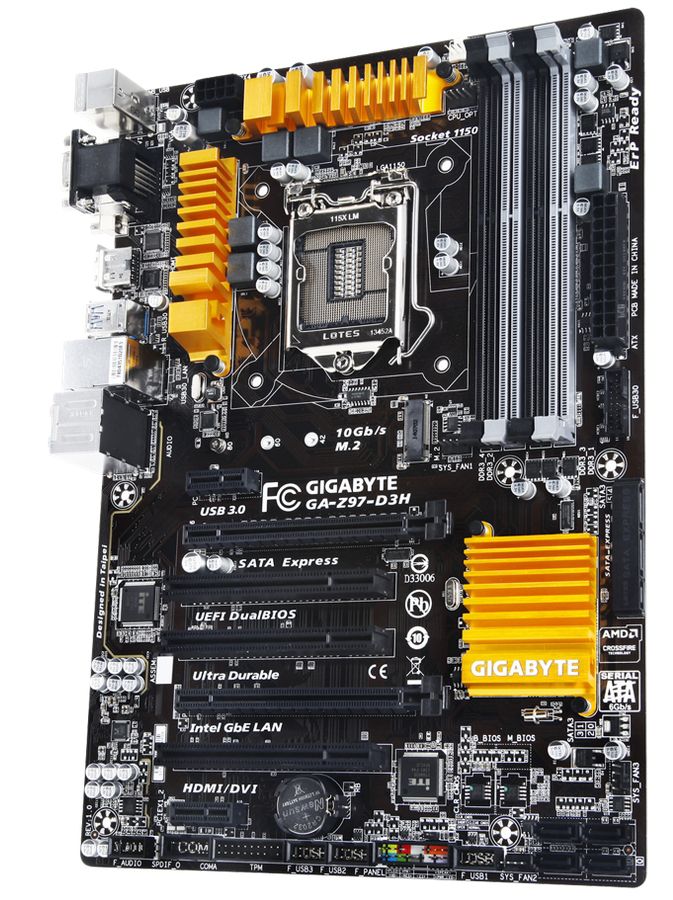 Alaplap Z97 LGA1150 ATX Intel Z97 Gigabyte fotó, illusztráció : Z97-D3H