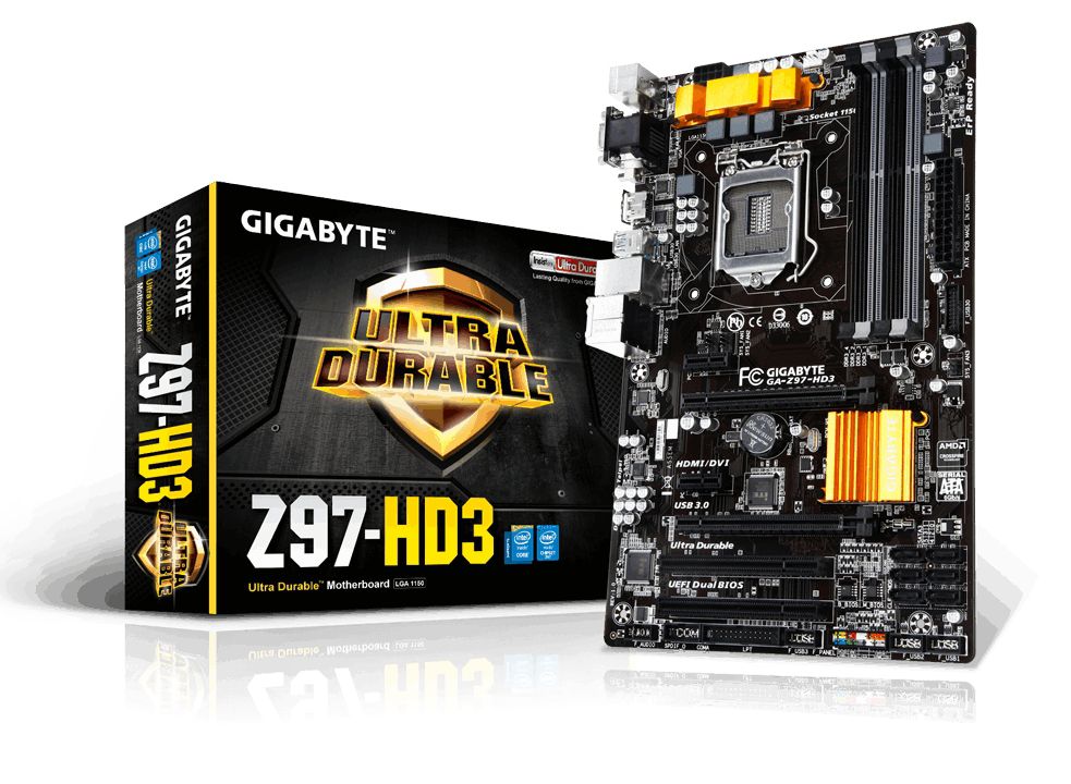 Alaplap Z97 LGA1150 ATX Intel Gigabyte fotó, illusztráció : Z97-HD3