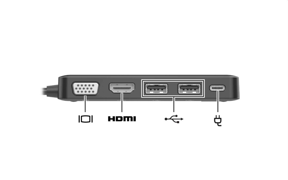 HP USB-C Travel HUB dokkoló fotó, illusztráció : Z9G82AA