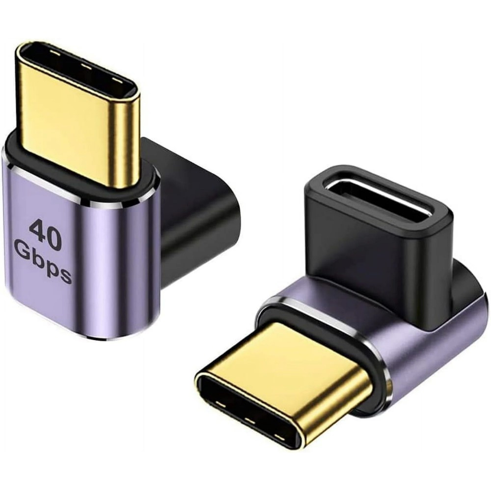 Adapter USB Type-C - Type-C anya-anya csatlakozó 40Gbps USB3.2 90 fok fotó, illusztráció : adapt-USB-C