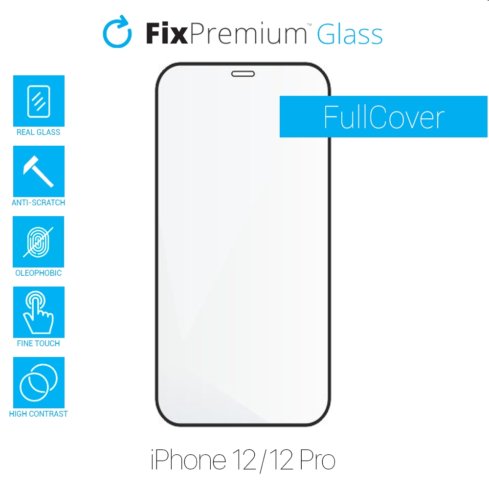 kijelzővédő üvegfólia iPhone 12 és 12 Pro FixPremium fotó, illusztráció : iPhone-026CF