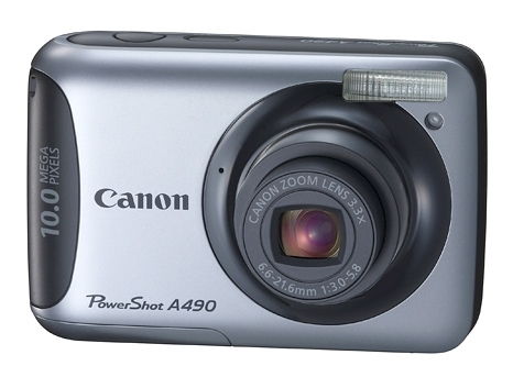 Canon PS A490 digitális fényképezőgép ezüst fotó, illusztráció : psa490