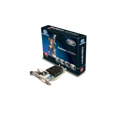 HD 5450 512MB DDR3 PCI-E VGA DVI-I HDMI Lite  AMD DDR3 512MB 64bit PCIe low profile videokártya 11166-01-20R fotó