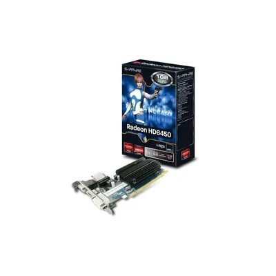 PCI-E AMD HD6450 1024MB DDR3, 64bit, 625 1334MHz, Dsub, DP, HDMI, Low Profile, Passzív 2 év 111900220G fotó