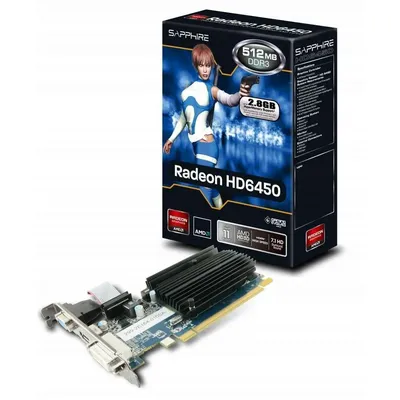 PCI-E Ati HD6450 512MB DDR3, 64bit, 625 1334MHz, Dsub, DP, HDMI, Low Profile, Passzív 2 év 111900420G fotó