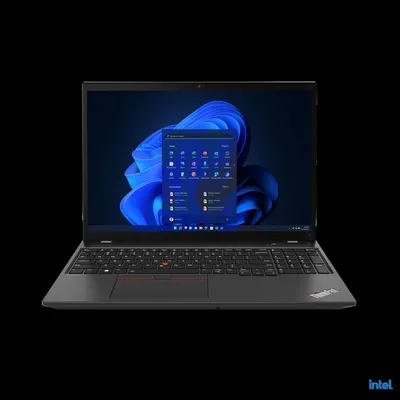 Lenovo ThinkPad laptop 16&#34; WUXGA i7-1255U 16GB 512GB IrisXe W11Pro fekete Lenovo ThinkPad T16 G1 21BV009THV fotó