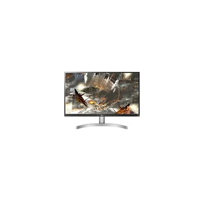 Monitor 27" 4K 3840x2160 IPS HDMI DisplayPort LG 27UK600-W LED fehér 27UK600-W.AEU fotó
