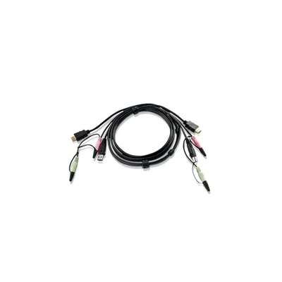 KVM switch Kábel USB HDMI 1,8m ATEN 2L-7D02UH fotó