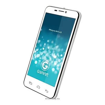 GSmart MAYA M1 v2 Quad Core 1.2GHz Mediatek MT6589, Dual SIM, 4.5" IPS, 960x540, 4GB 1GB, Android 4.2, SDHC, 8MP 2MP, WiFi b g n, BT 3.0, 3G, White 2Q001-00033-370S fotó