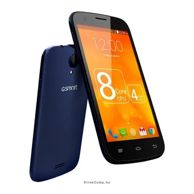 GSmart Akta A4 Dual sim, 5.0" qHD 940x560 IPS, MTK MT6592 1.4GHz OCTA-Core, RAM 1GB + ROM 8GB, 13MP AF w Flash LED + 5.0MP, Android 4.4, WiFi, BT 4.0, 3G, GPS, FM, 1800 mAh battery Dark Bl 2Q001-A4000-70OS fotó