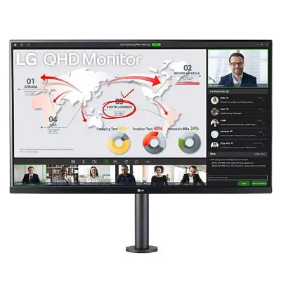 Monitor 31,5&#34; 2560x1440 IPS HDMI DP USB USB-C LG 32QP88NP-B.AEU fotó