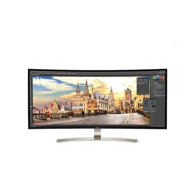 Monitor 38" QHD+ 3840x1600 IPS Ívelt FreeSync HDMI DP USB3 Speaker LG 38UC99-W 38UC99-W fotó