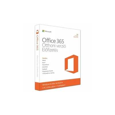 Microsoft Office 365 Otthoni verzió P4 HUN 6 Felhasználó 1 év dobozos irodai programcsomag szoftver 6GQ-00912 fotó