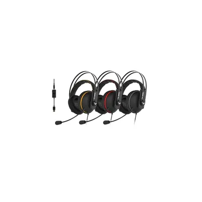 Fejhallgató ASUS TUF GAMING H7 Fekete-sárga Gamer Headset 90YH01MY-B8UA00 fotó