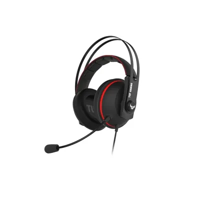 Fejhallgató ASUS TUF GAMING H7 Fekete-piros Gamer Headset 90YH01VR-B8UA00 fotó