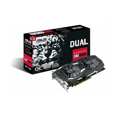 VGA RX580 8GB GDDR5 256bit ASUS DUAL-RX580-8G AMD PCI-E videokártya 90YV0AQ3-M0NA00 fotó