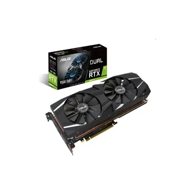VGA RTX2080 352bit PCIe ASUS DUAL-RTX2080TI-11G nVidia 11GB GDDR6 videokártya 90YV0C43-M0NM00 fotó