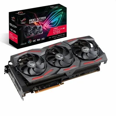 VGA RX5700 256bit PCIe ASUS ROG-STRIX-RX5700-O8G-GAMING AMD 8GB GDDR6 videókártya 90YV0DD0-M0NA00 fotó