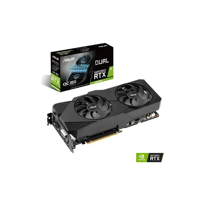 VGA RTX2060 2562bit PCIe ASUS DUAL-RTX2060S-O8G-EVO nVidia 8GB GDDR6 90YV0DF0-M0NA00 fotó