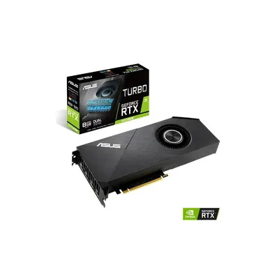 VGA RTX2070 256bit PCIe ASUS TURBO-RTX2070S-8G-EVO nVidia 8GB GDDR6 videokártya 90YV0DK1-M0NA00 fotó