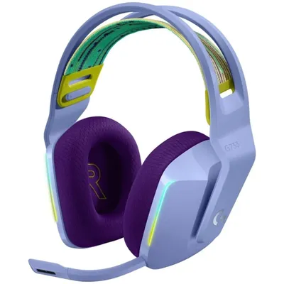 Fejhallgató Logitech G733 Lightspeed Wireless RGB lila gamer headset 981-000890 fotó