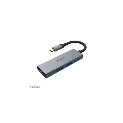 USB Type-C átalakító 4in1 HUB - HDMI Akasa AK-CBCA19-18BK fotó