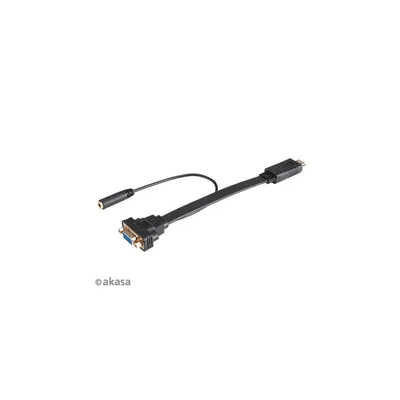 HDMI - VGA + 3,5mm audio jack 20cm Akasa