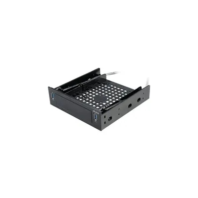 Előlapi panel 5,25" - 3.5" HDD 2,5" HDD SSD-hez 2xUSB3.0 csatlakozóval Fekete AK-HDA-05U3 fotó