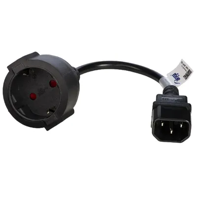 Tápkábel átalakító C14 apa - SCHUKO anya 15cm Akyga