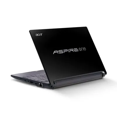 Acer One D255E fekete netbook 10.1&#34; WSVGA ADC N455 1.66GHz GMA3150 1GB 250GB W7S 1 év PNR AOD255E-13DQKK fotó