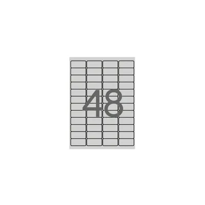 Etikett, 45,7x21,2 mm, poliészter, időjárásálló, kerekített