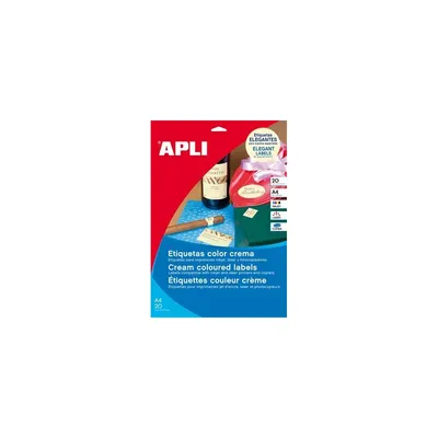 Etikett, 97x67,7 mm, színes, APLI, krémszínű, 160 etikett csomag APLI-11801 fotó