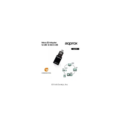 Micro SD adapter USB és MicroUSB átalakító APPROX APPC21 APPC21 fotó