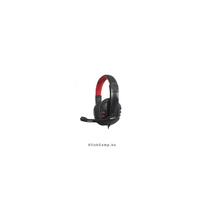 Gaming Headset 40mm sztereó hangszóró 2m kábel Fekete-Piros APPROX APPGH08 fotó