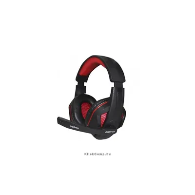 Gaming Headset 40mm sztereó hangszoró, 2m kábel Fekete-piros APPGH7R fotó