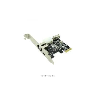 Firewire 3+1 port PCI-E Kártya 2 brackets APPROX APPPCIEFW3Pv2 APPPCIEFW3PV2 fotó