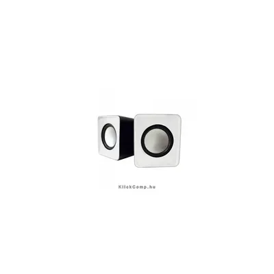 2.0 Multimédia Mini Hangszóró Szett 5W Fehér Fekete APPSPX1W fotó