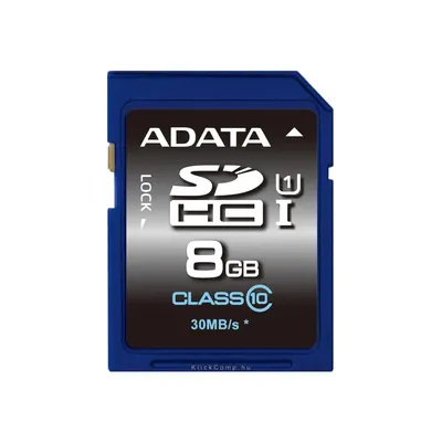 8GB SD SDHC Class 10 UHS-I memória kártya ASDH8GUICL10-R fotó