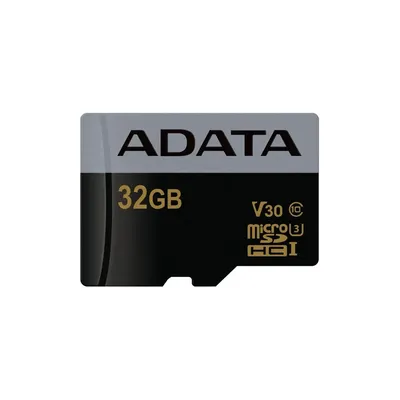 Memória-kártya 32GB SD micro SDHC Class 10 UHS-I U3 ADATA Premier Pro AUSDH32GUI3V30G-R fotó