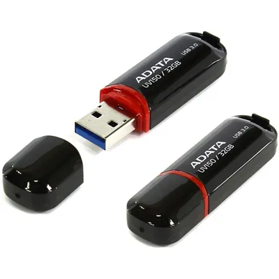 128GB Pendrive USB3.2 fekete Adata UV150 AUV150-128G-RBK fotó