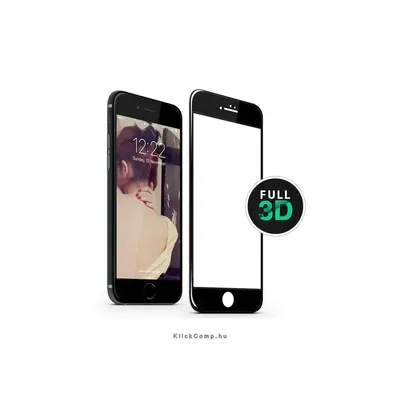 Képernyővédő üveglap 3D iPhone 6 (fekete; dobozos) BH02 fotó