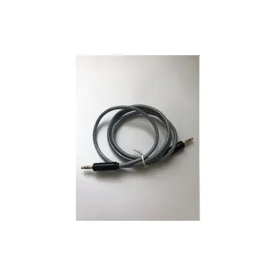 Kábel 3,5mm jack apa-apa harisnyázott 1m AUX fekete - BH211 fotó