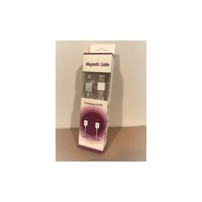Kábel Mágneses Rózsaszín; USB-microUSB; Telefonban hagyható mágneses csatlakozóvég; Retail BH51P fotó
