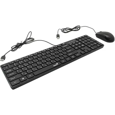 Billentyűzet + egér USB Genius SlimStar C126 fekete BILL-SLS-C126 fotó