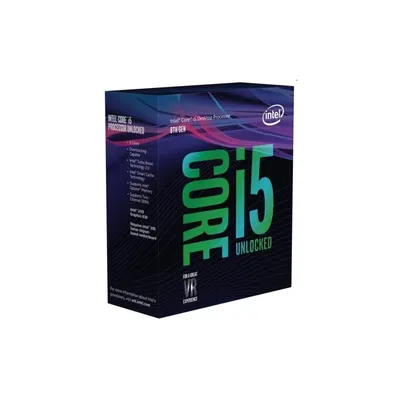 Intel processzor Core i5 3,60GHz LGA1151 9MB (i5-8600K) box BX80684I58600K fotó