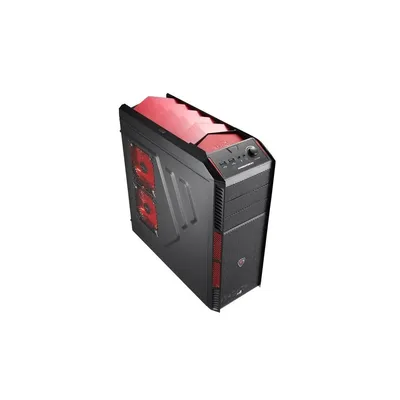 Számítógépház Midi-Tower Fekete Piros Aerocool Xpredator X1 CAAC141 fotó