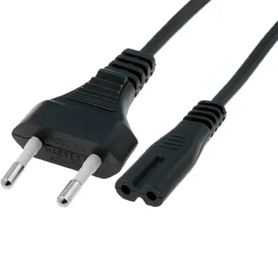 Euro kábel fekete CEE 7/16 (C) dugó,IEC C7 anya; 1,5m - Már nem forgalmazott termék CABLE-704 fotó