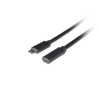 Lanberg USB-C M F kábel 1,5 m CA-USBE-20CC-0015-BK fotó