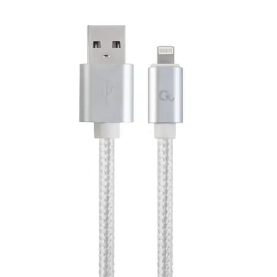 Kábel USB2.0 - Lightning cable 1,8m Silver, iPhone5+ Gembird CCB-mUSB2B-AMLM-6-S fotó